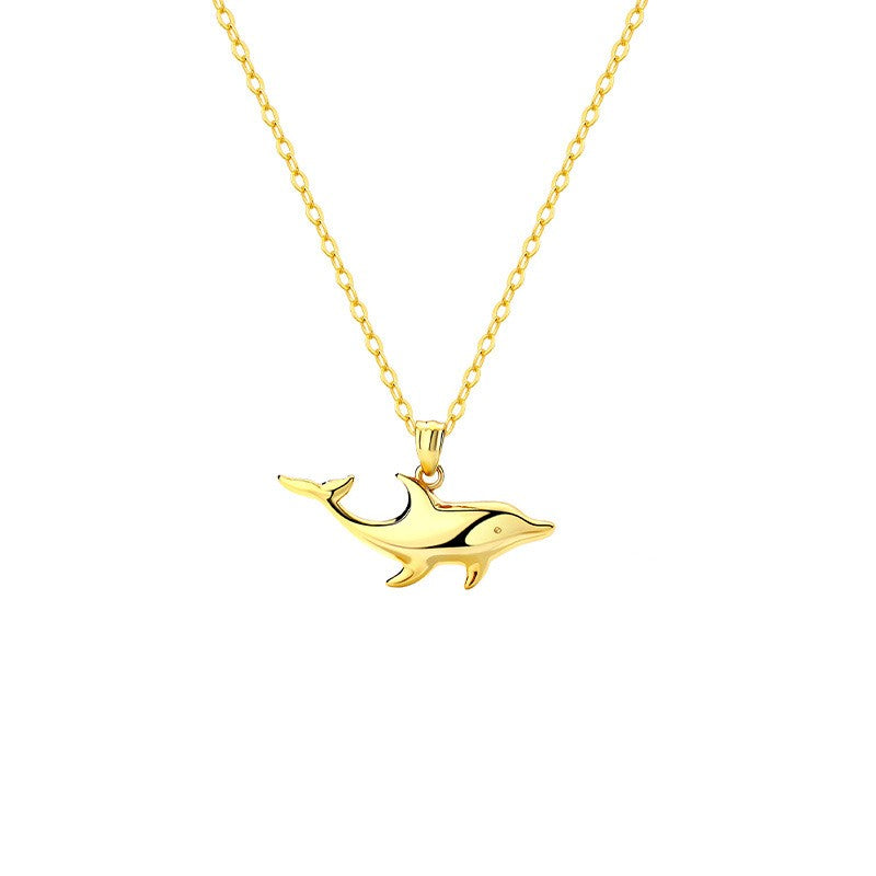 925 Sterling Silver Dolphin Pendant Necklace