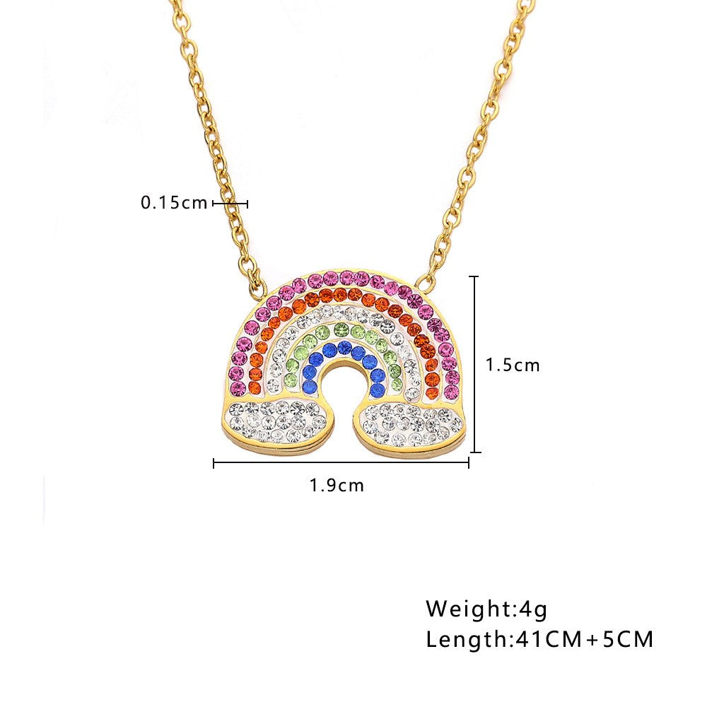 Stainless Steel Rainbow Fashion Necklace