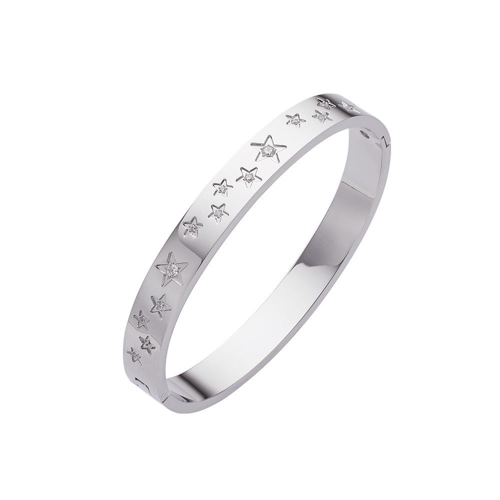 Stainless Steel Stars Fashion Bangle