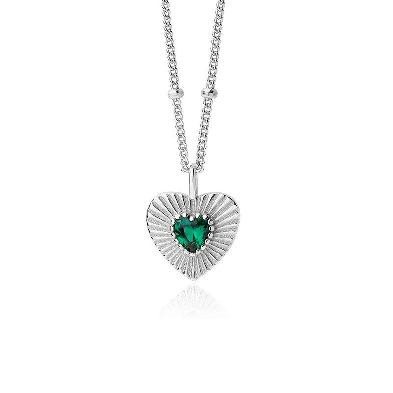 925 Sterling Silver Heart Pendant Necklace