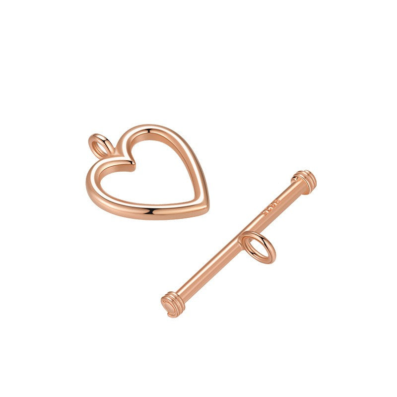925 Sterling Silver Heart Clasp For Jewelry DIY