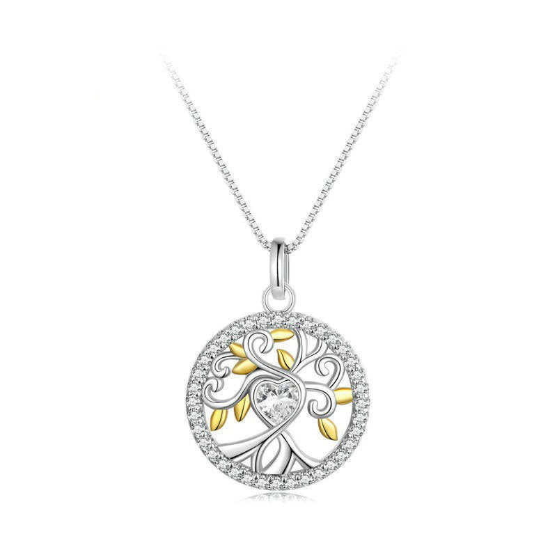 925 Sterling Silver Tree of Life Fashion Necklace