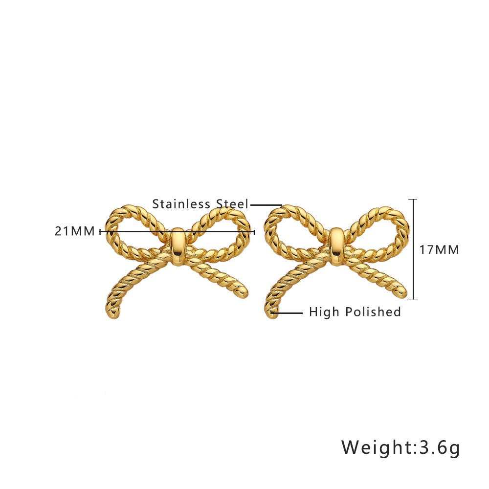 Stainless Steel Jewelry Fashion Knot Earrings