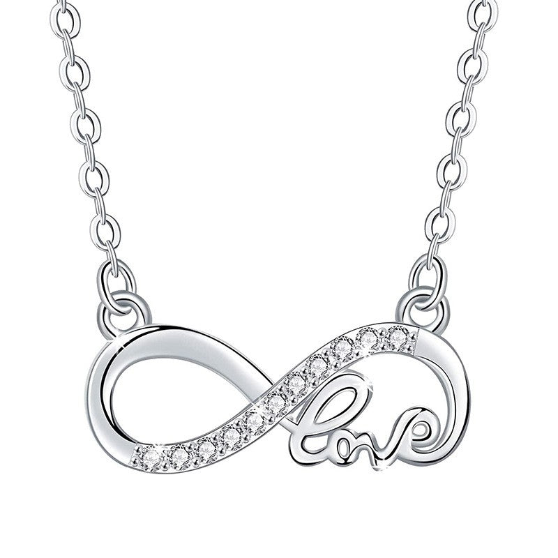 925 Sterling Silver Infinity Fashion Necklace