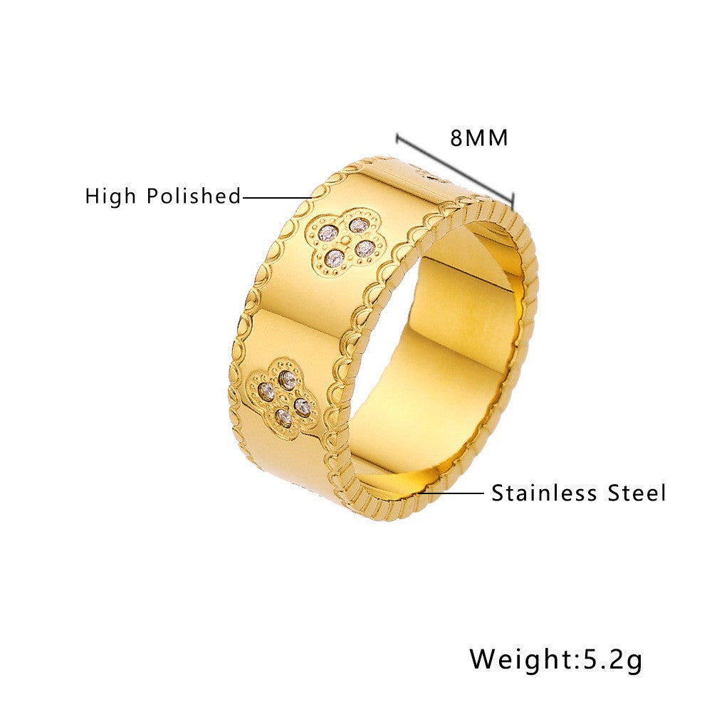 Stainless Steel Band Fashion Ring