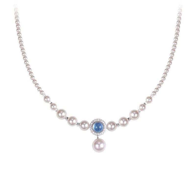 925 Sterling Silver Nature Stone Fashion Necklace