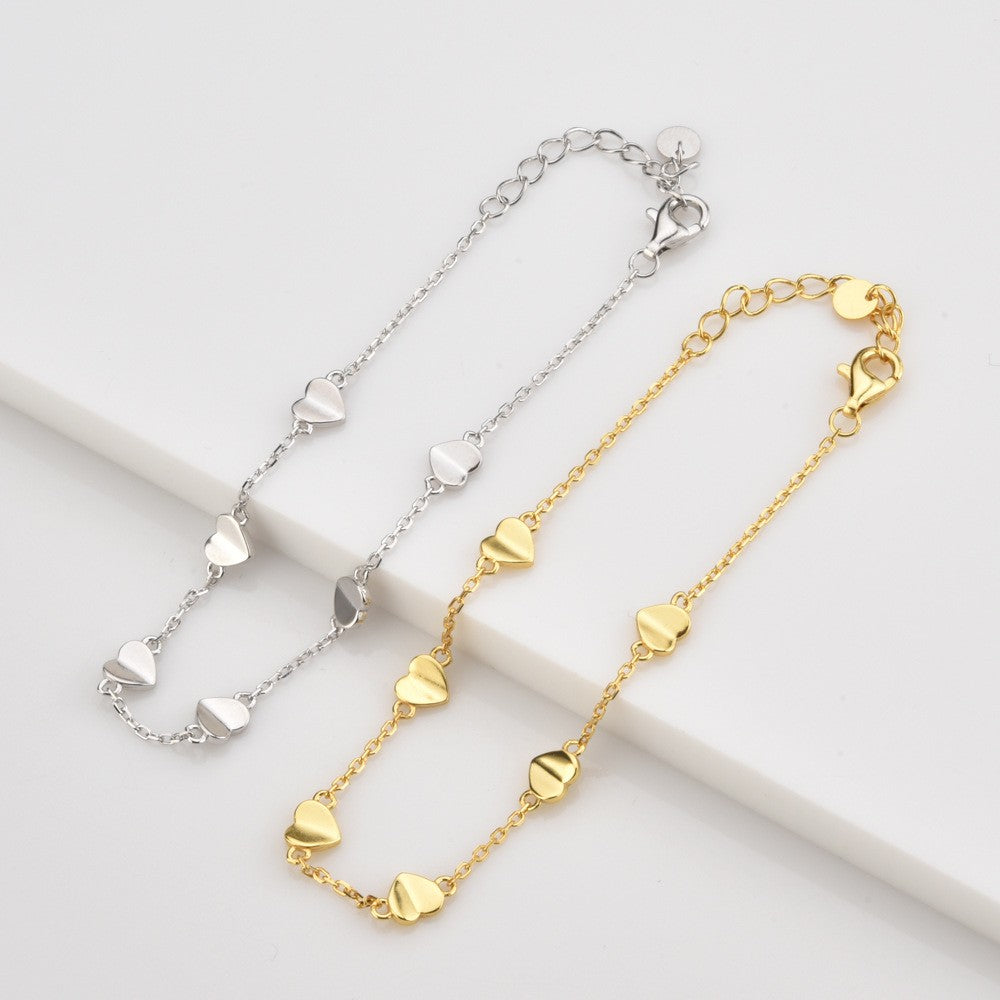 925 Sterling Silver Heart Fashion Bracelet