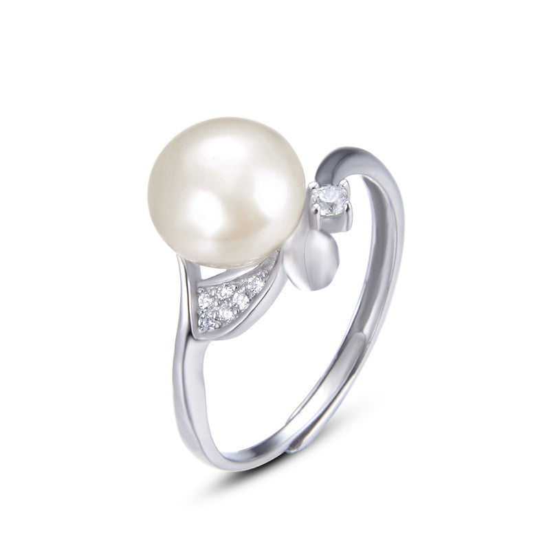 925 Sterling Silver Pearl Fashion Ring
