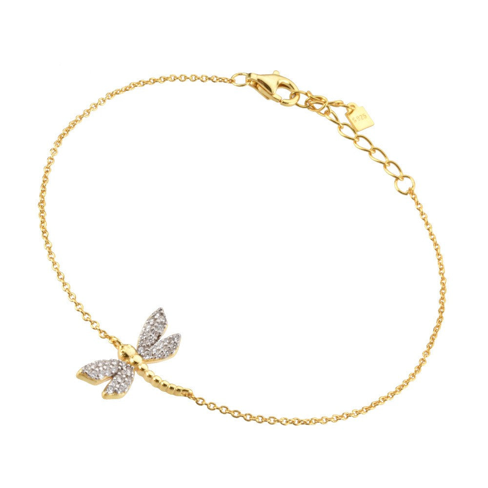 925 Sterling Silver Dragonfly Fashion Bracelet
