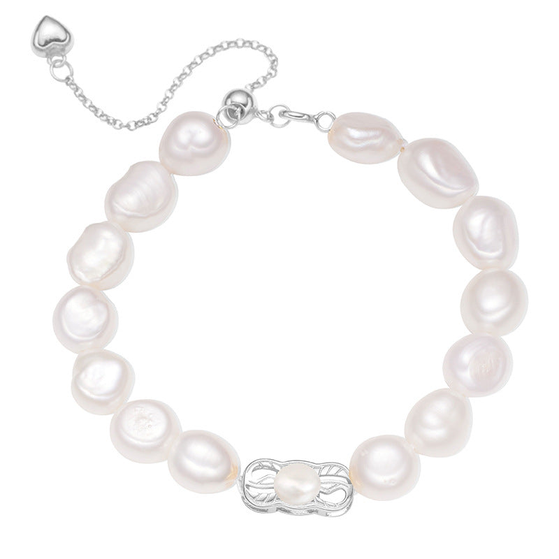 925 Sterling Silver Pearl Fashion Bracelet
