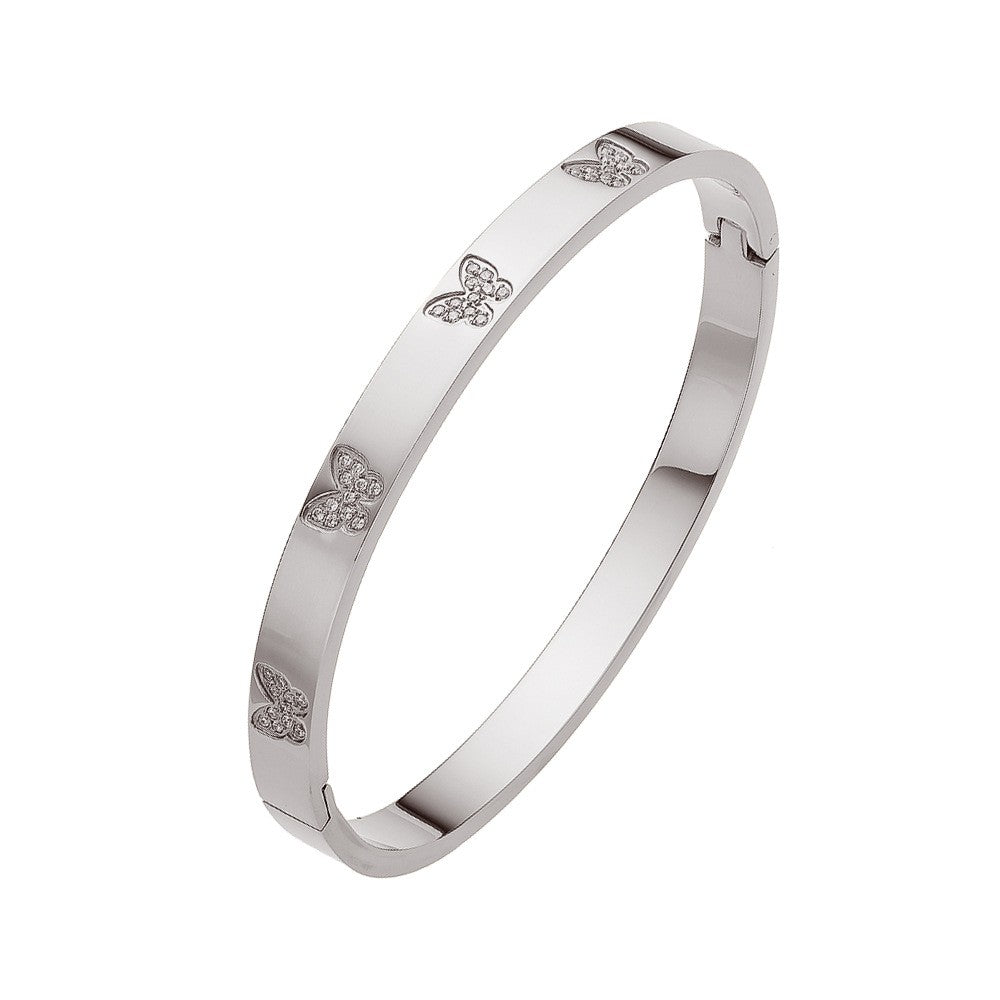 Stainless Steel Butterfly Fashion Bangle