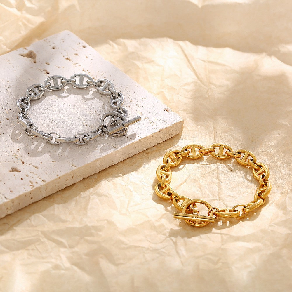 Stainless Steel Marina Chain Fashion Bracelet