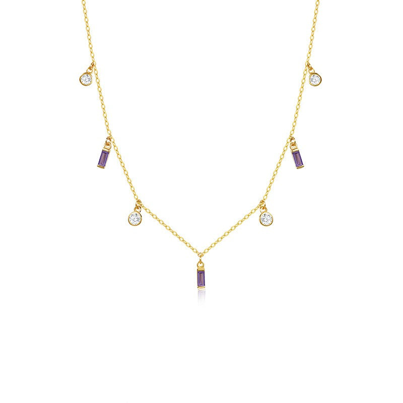 925 Sterling Silver Zircon Pendant Necklace