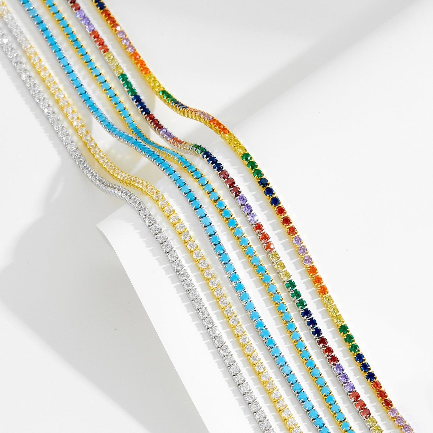 925 Sterling Silver Tennis Fashion Necklace