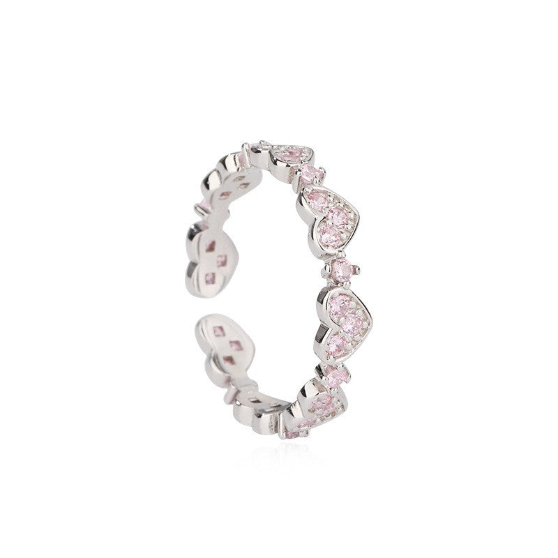 925 Sterling Silver Heart Fashion Ring