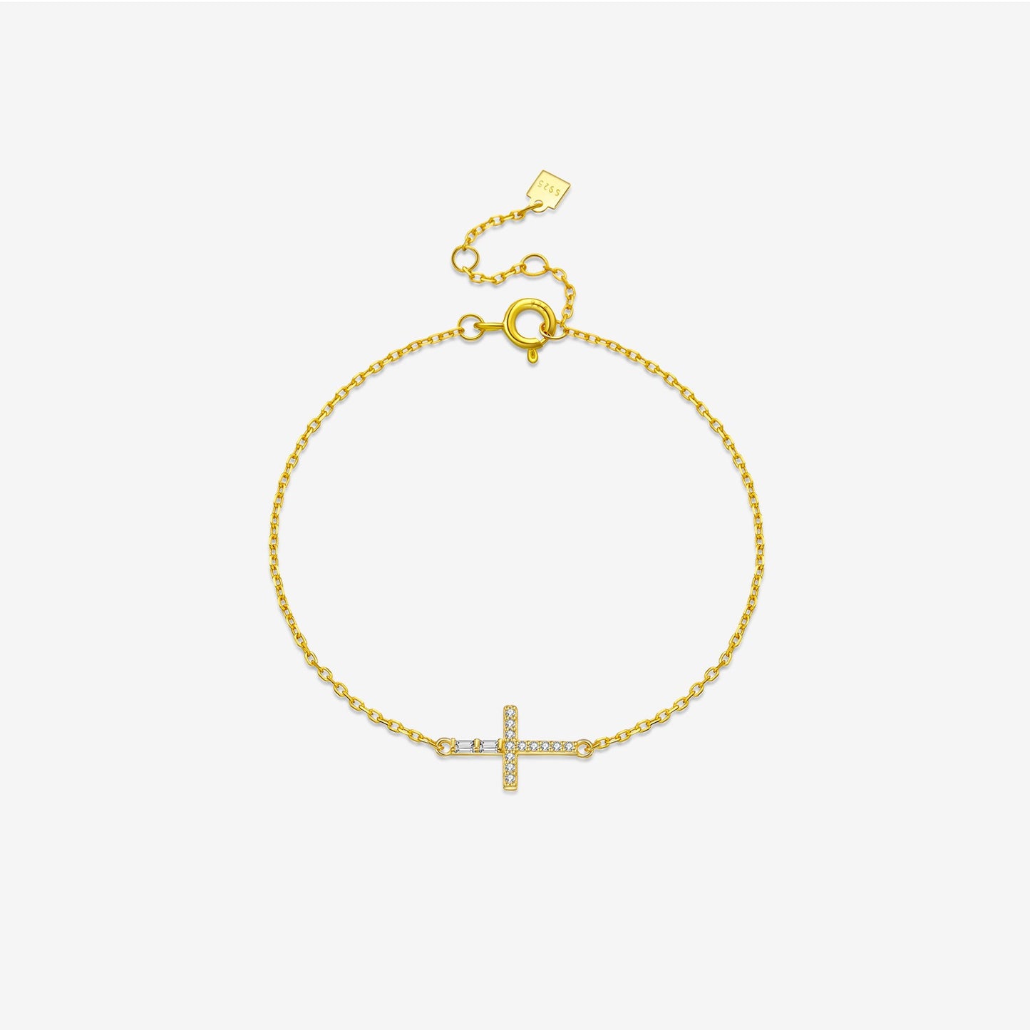 925 Sterling Silver Cross Bracelet