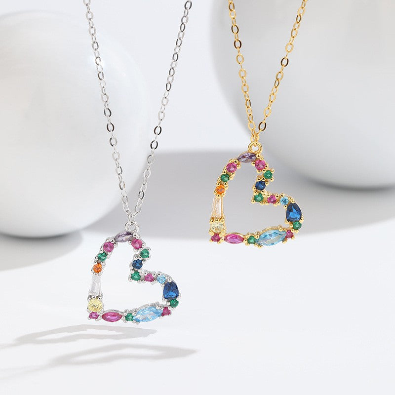 925 Sterling Silver Heart Fashion Necklace