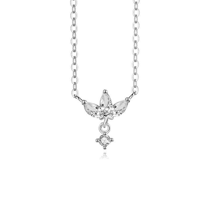 925 Sterling Silver Zircon Pendant Necklace