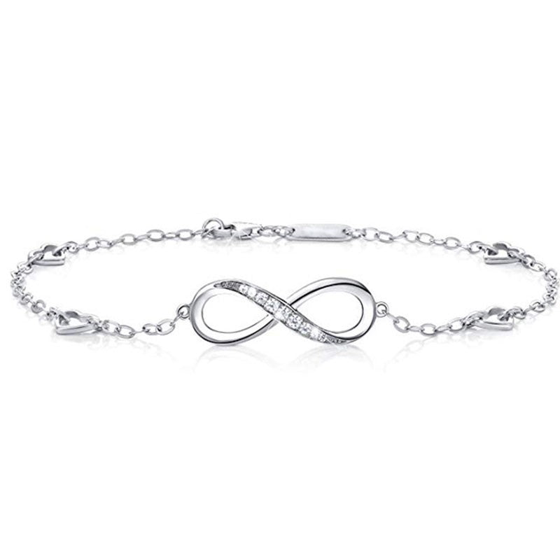 925 Sterling Silver Infinity Fashion Bracelet