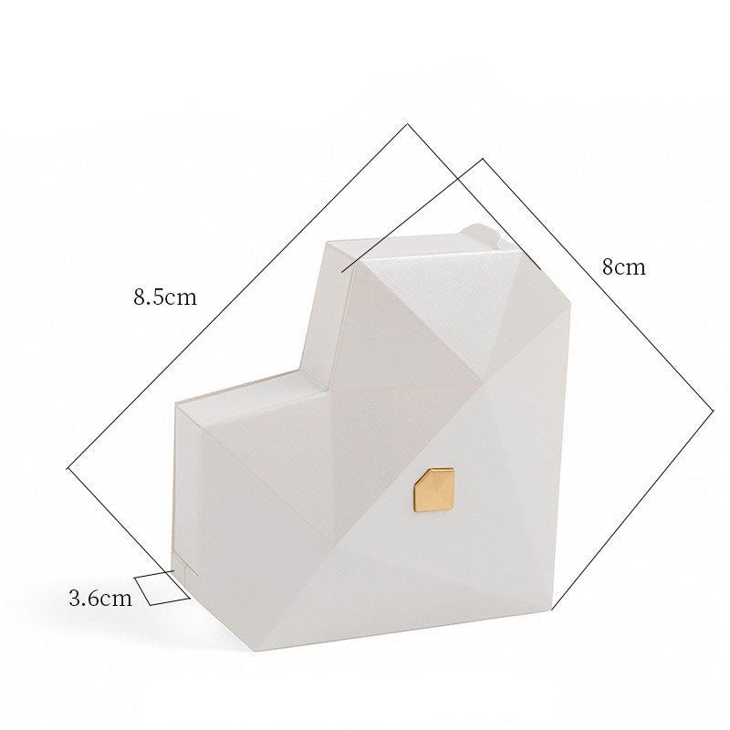 Heart-Shaped Diamond-Faced Box for Jewelry Packaging