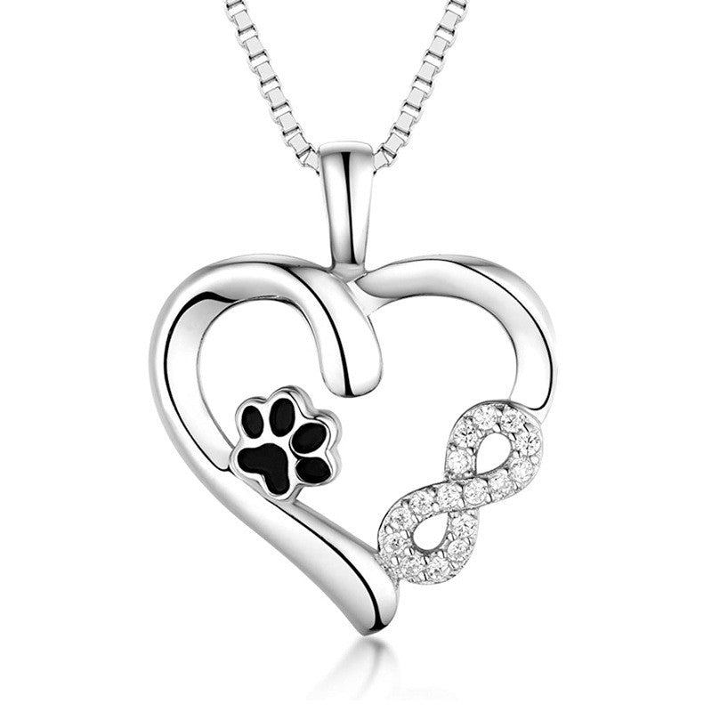 Collar de moda infinito de plata de ley 925