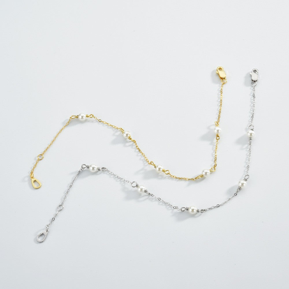 925 Sterling Silver Pearl Fashion Bracelet