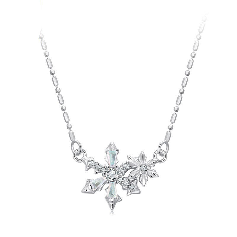 925 Sterling Silver Snowflake Fashion Necklace