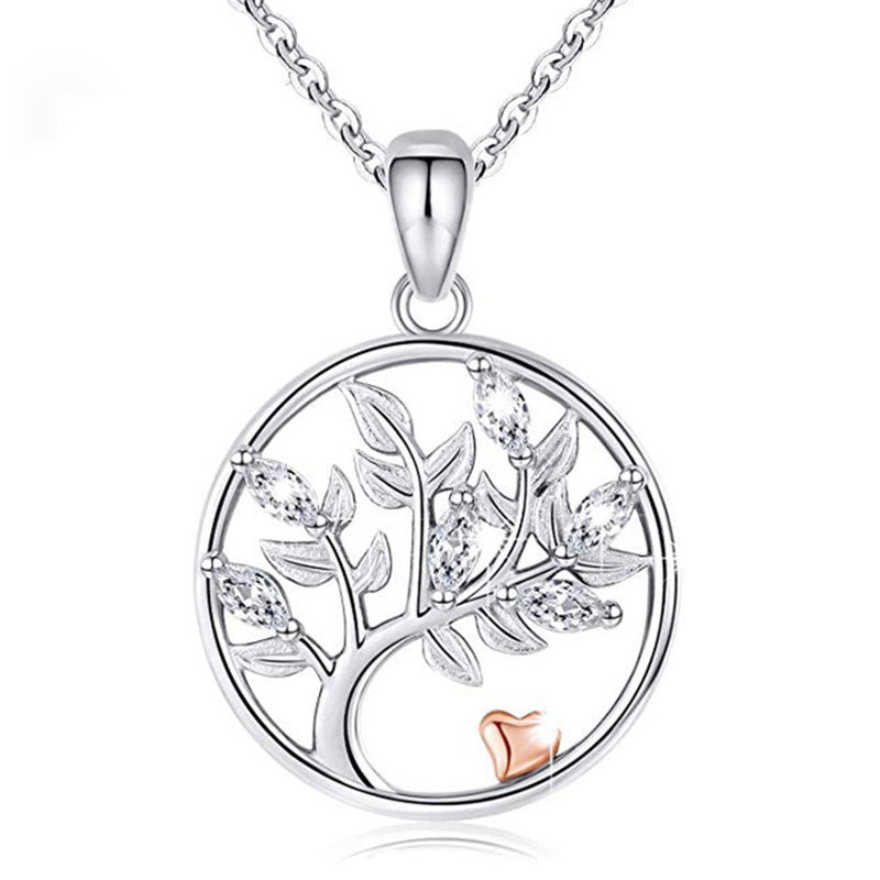 925 Sterling Silver Tree of Life Fashion Necklace