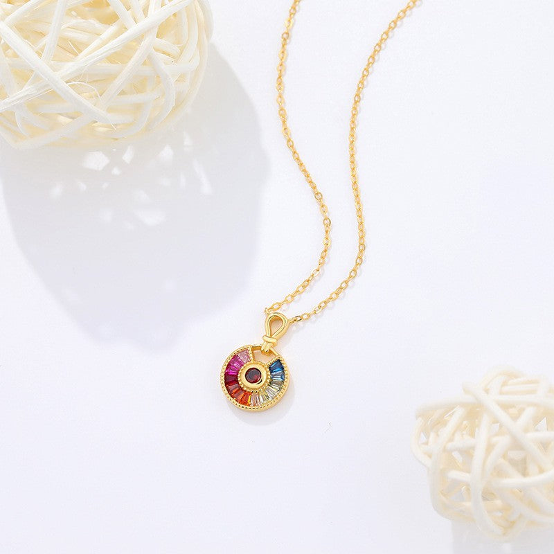 925 Sterling Silver Zircon Pendant Necklace