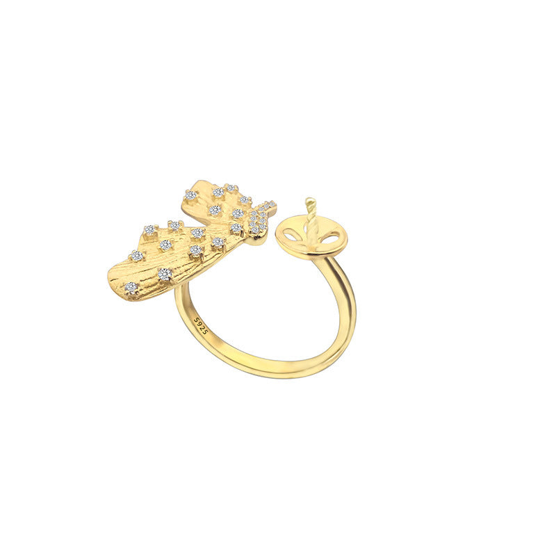 Anillo de moda de abeja de cobre bañado en plata
