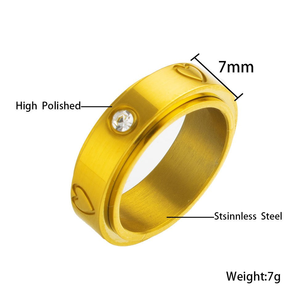 Stainless Steel Minimalist Fashion Ring