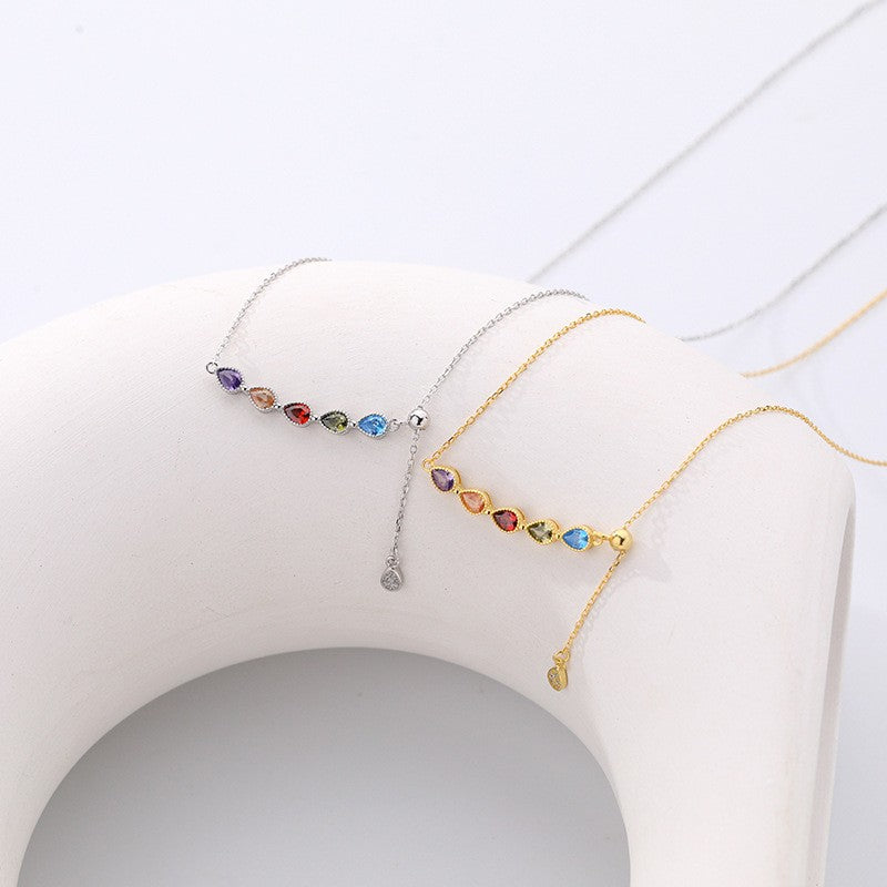 925 Sterling Silver Zircon Pendant Necklace
