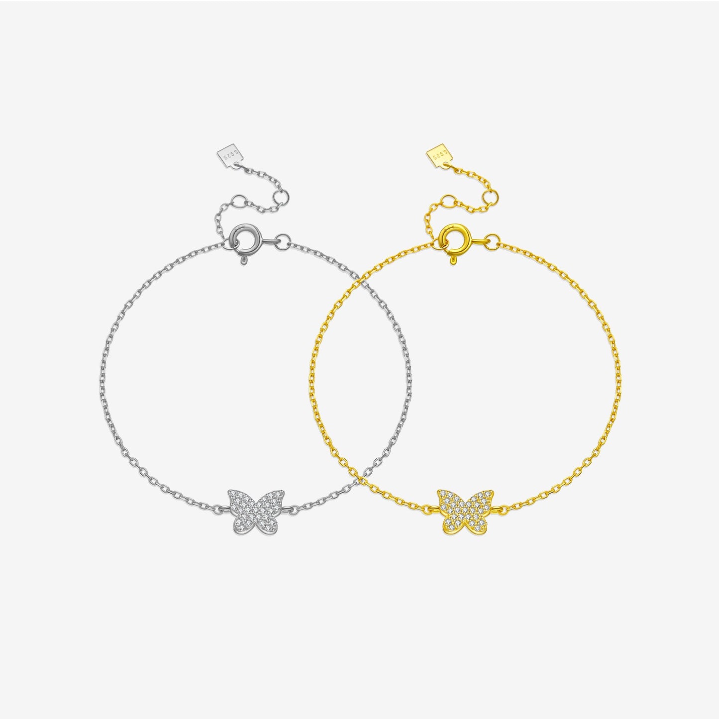 925 Sterling Silver Butterfly Fashion Bracelet