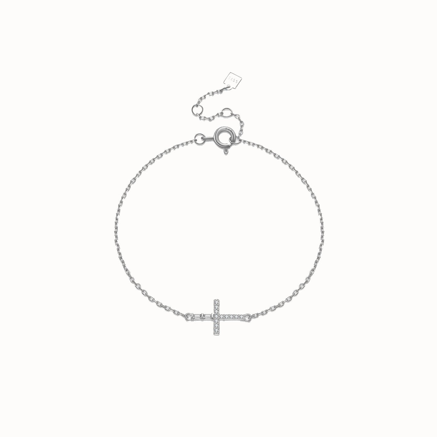 925 Sterling Silver Cross Bracelet