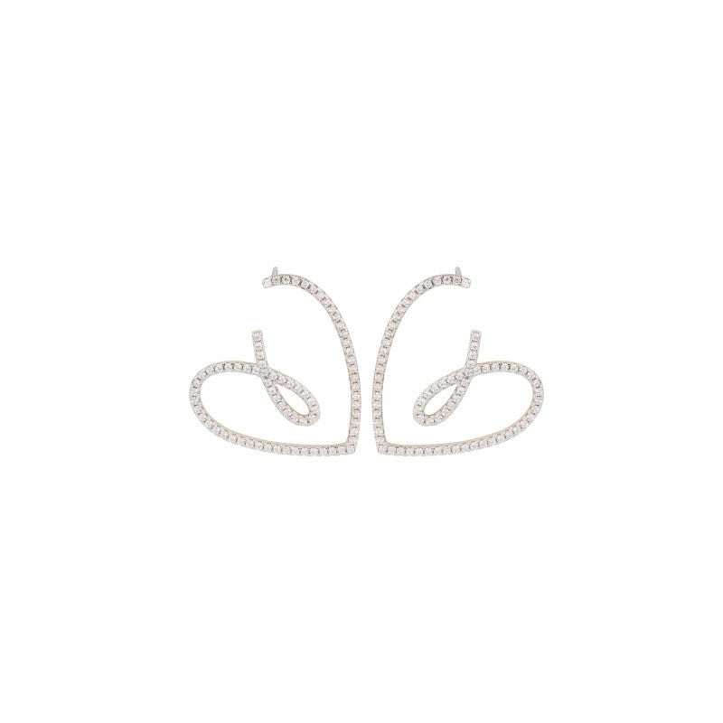 925 Sterling Silver Heart Earrings