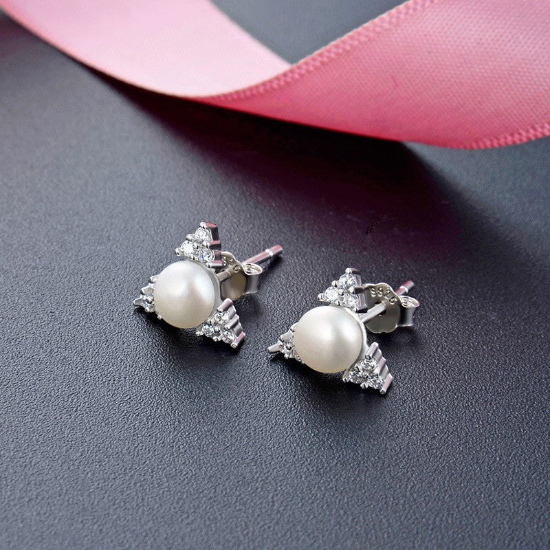 925 Sterling Silver Pearl Earrings