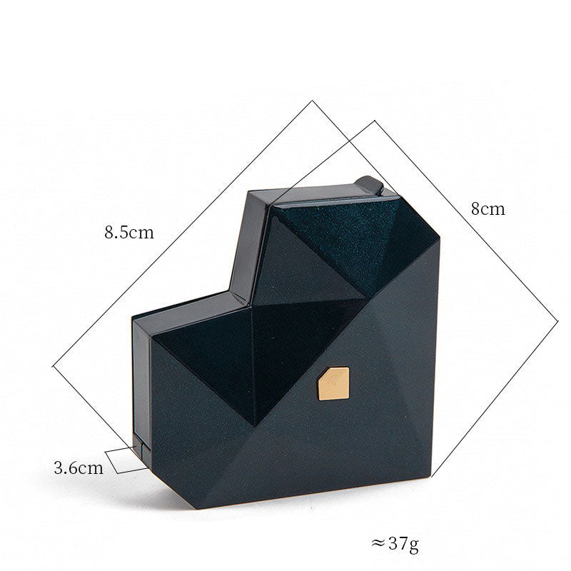 Heart-Shaped Diamond-Faced Box for Jewelry Packaging