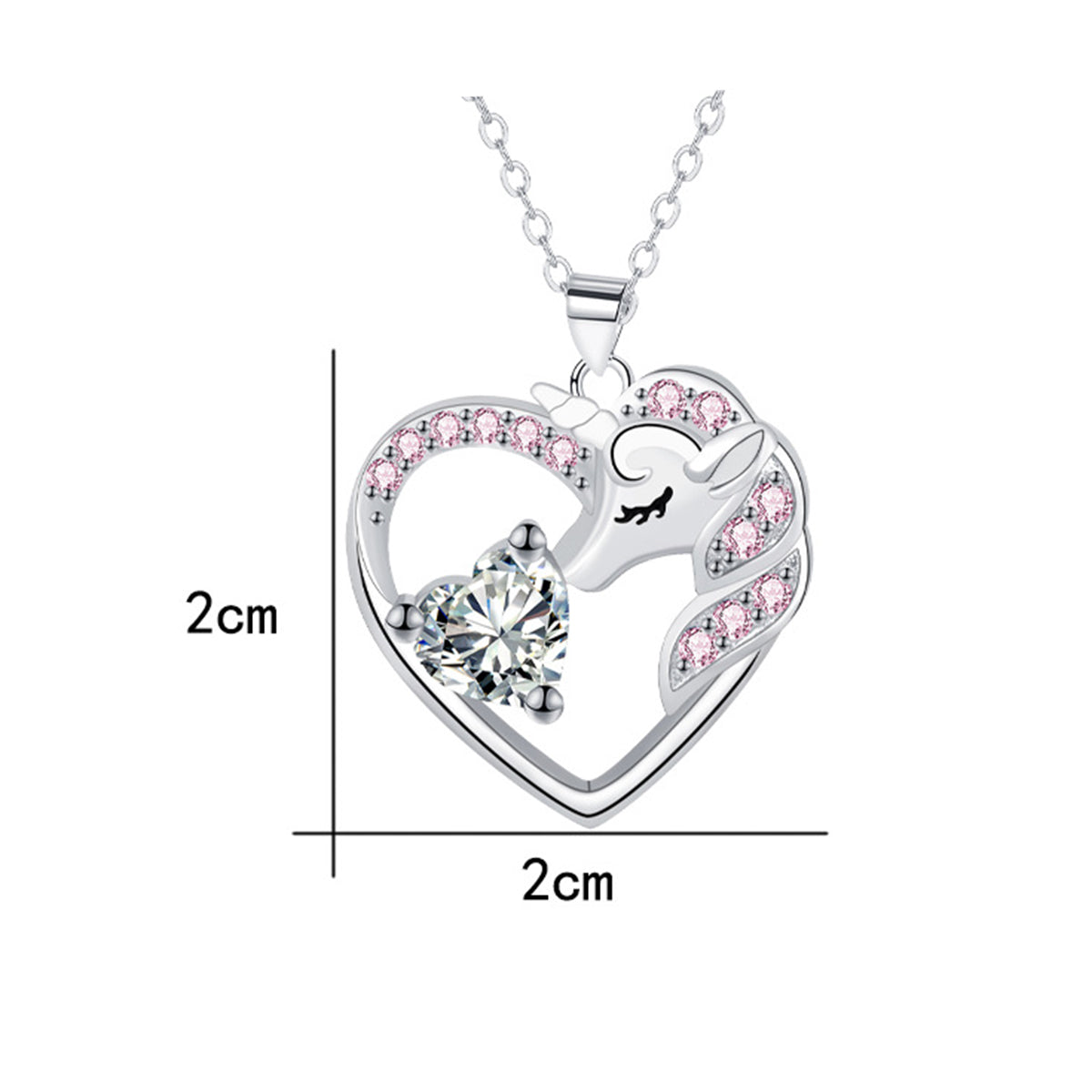 Copper With Silver Plated Heart Pendant Necklace