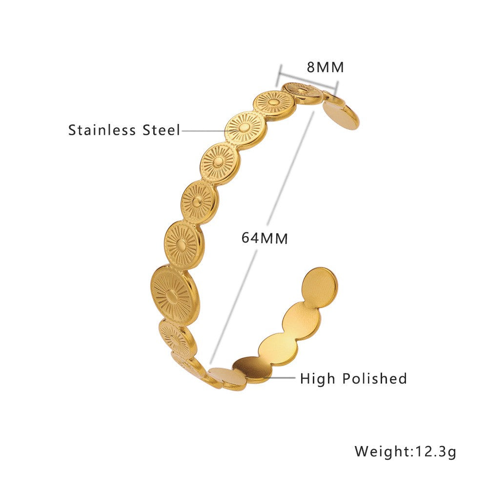 Stainless Steel Jewelry Minimalist Fashion Bangle