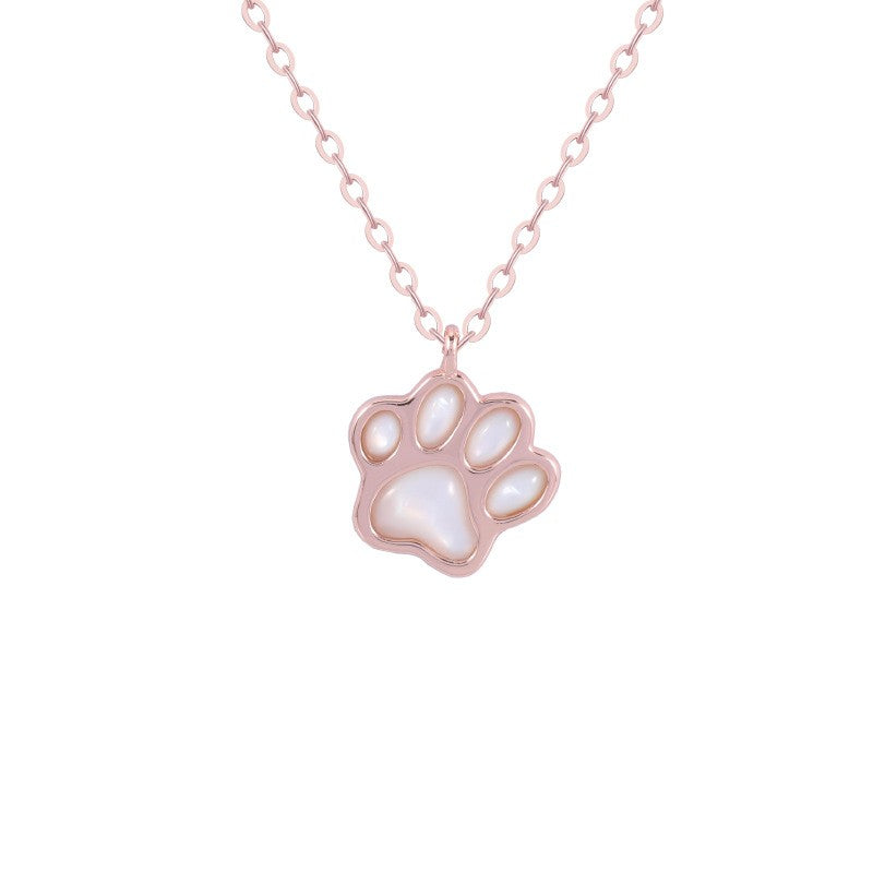 925 Sterling Silver Paw Fashion Necklace