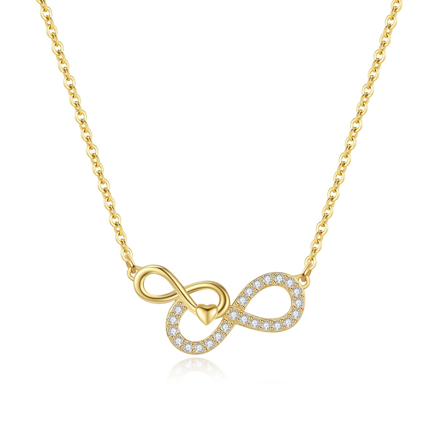 925 Sterling Silver Infinity Fashion Necklace