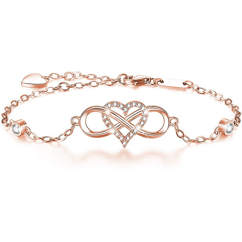 925 Sterling Silver Infinity Fashion Bracelet