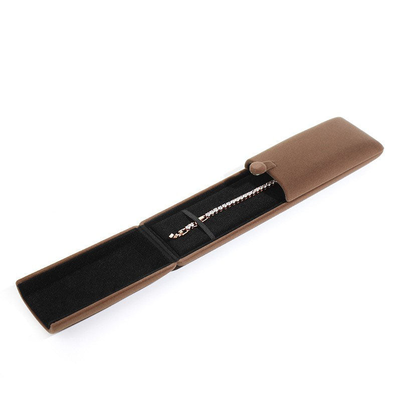 Luxury Double-Opening Ultra-Soft Velvet Button Jewelry Box