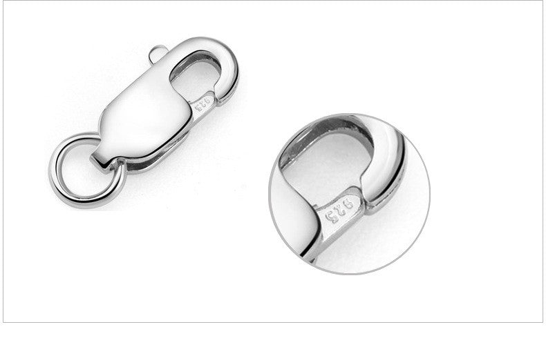 925 Sterling Silver Lobster Claw Clasp 8mm 10mm 11.7mm For Jewelry DIY