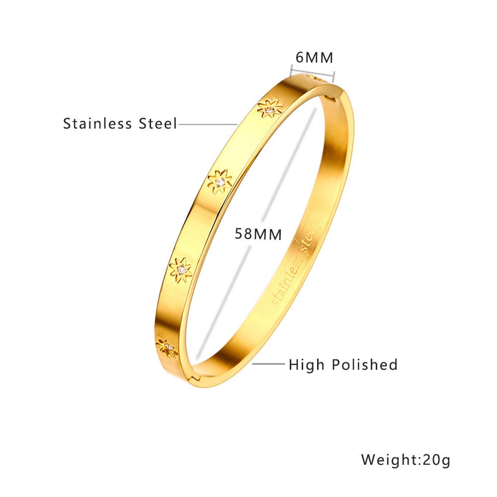 Stainless Steel Minimalist Fashion Bangle