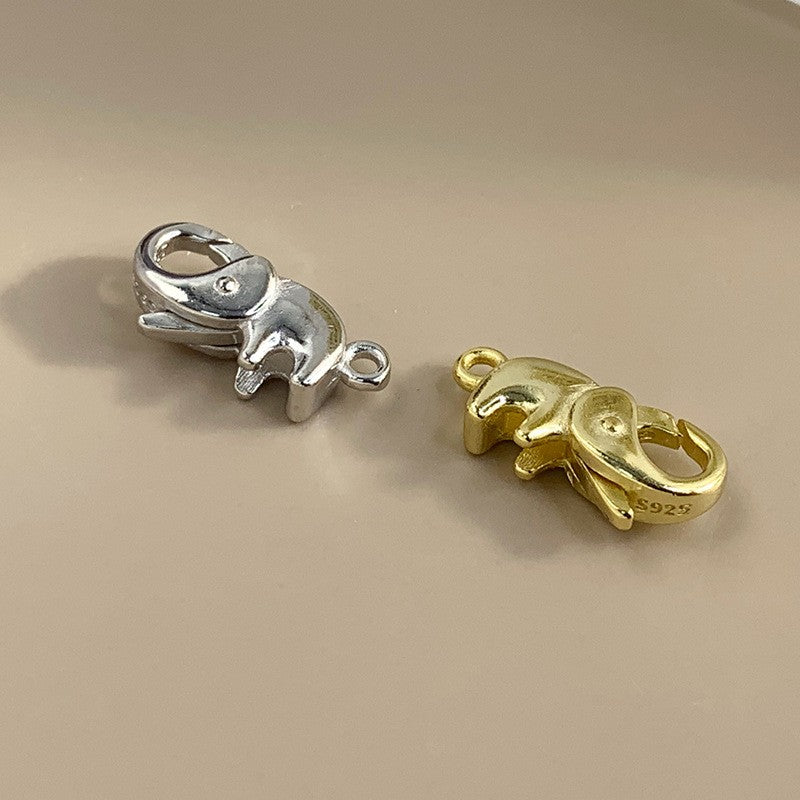 925 Sterling Silver Elephant Clasp For Jewelry DIY