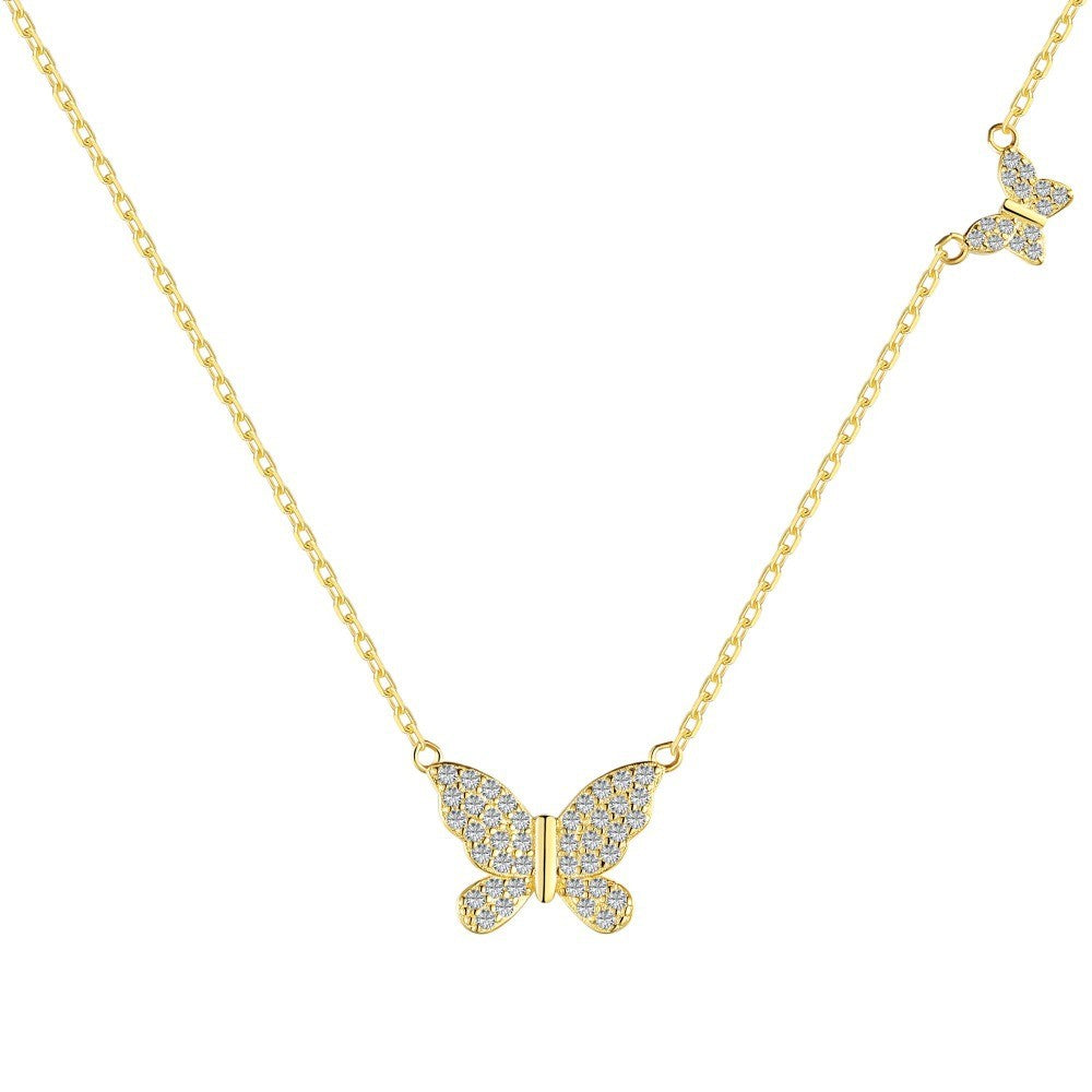 925 Sterling Silver Butterfly Fashion Pendant Necklace