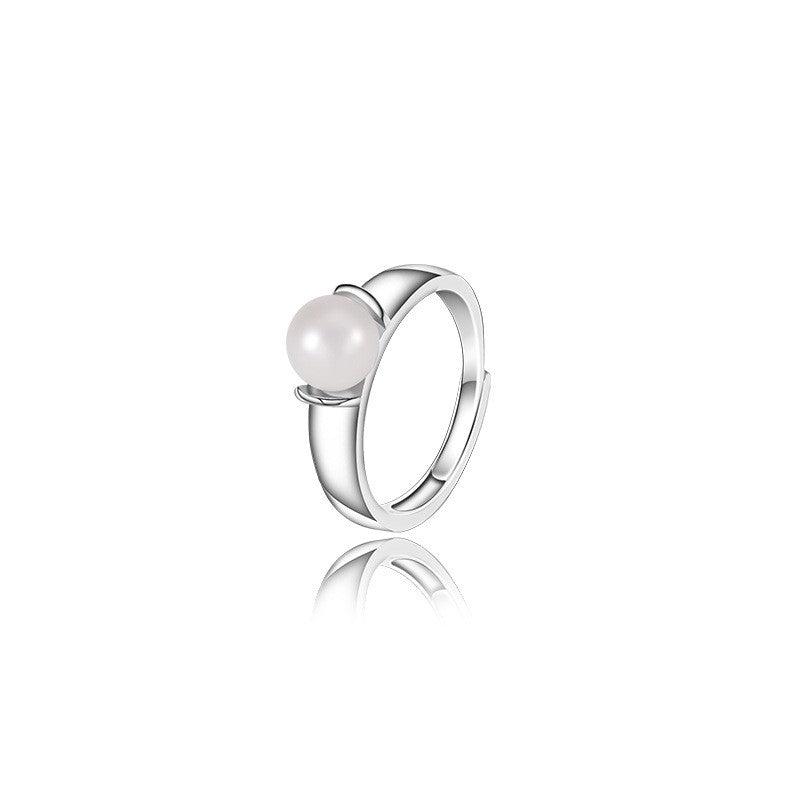 925 Sterling Silver Pearl Fashion Ring