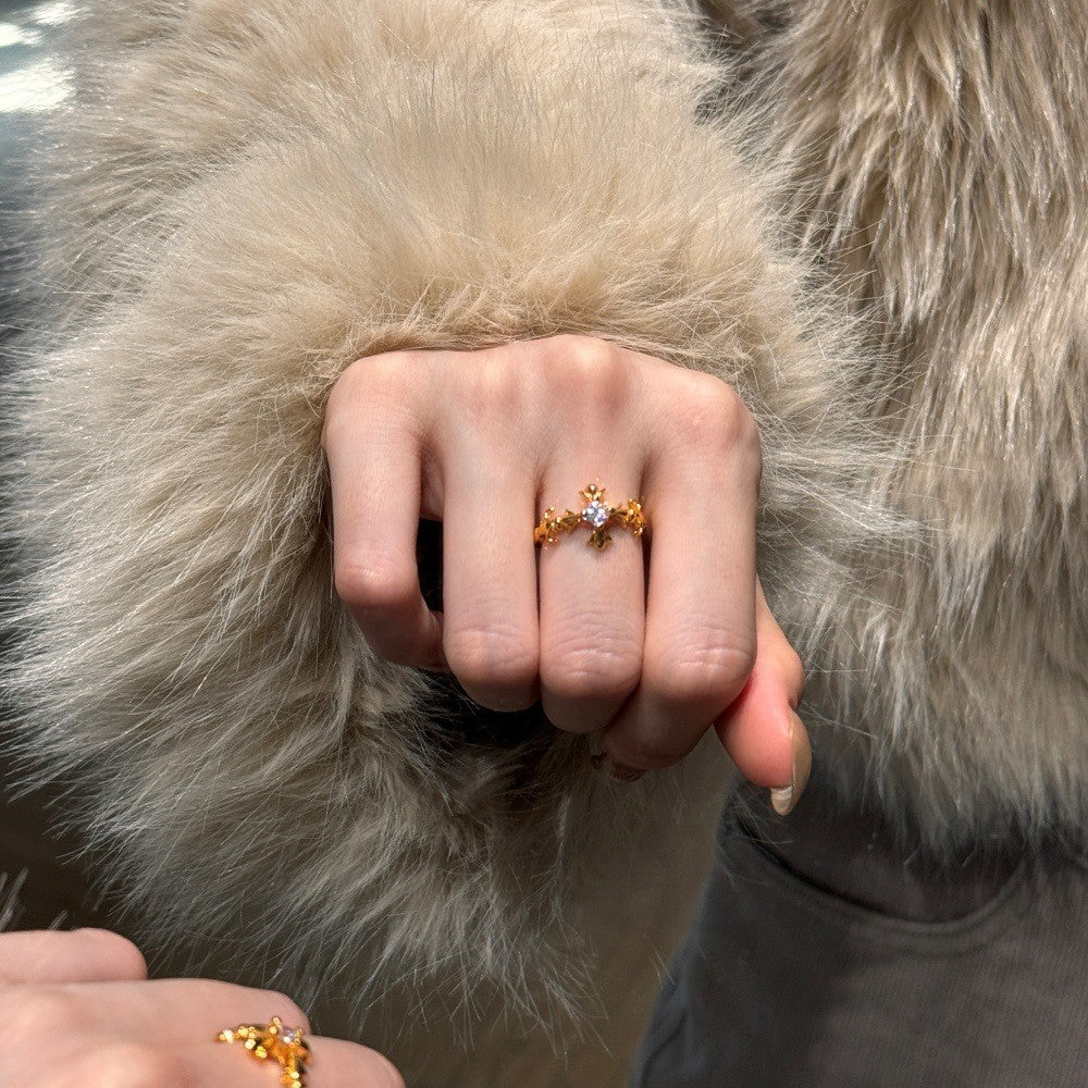 925 Sterling Silver Crux Heart Fashion Ring