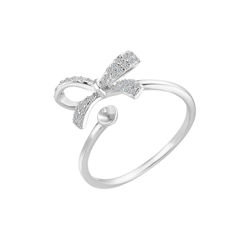 Anillo de moda de abeja de cobre bañado en plata